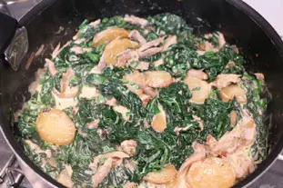 Chicken with spinach in a cream sauce 