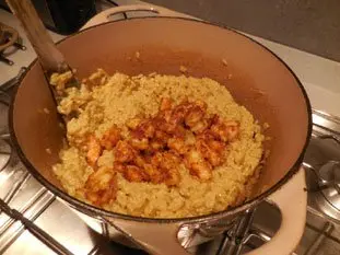 Curried prawn risotto