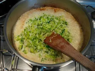 Scallops with fondue of leeks : etape 25