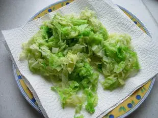 Cabbage julienne with ham : etape 25