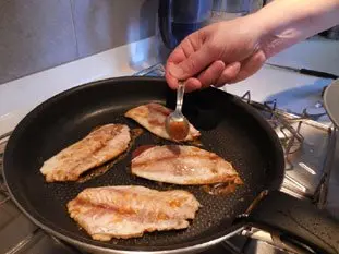 Red sea bream fillets in a soy-sauce marinade