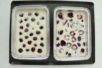 molds with clafoutis batter