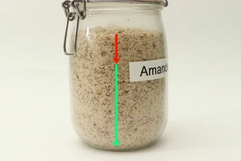 jar with old and new almond flour