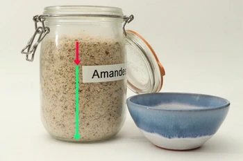 jar with the new and old almond flour
