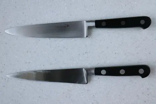 worn knife vs. new knife