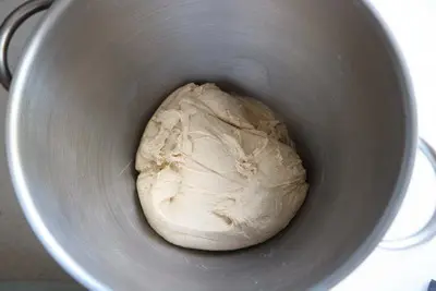 clean bowl and dough