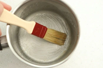 recover the leftover with a brush