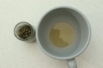 brine and capers separated