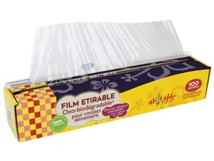 Plastic film and cooking papers