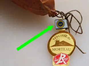 vignette d'authenticité saucisse de Morteau