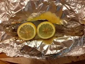 Truites farcies en papillotes