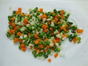 Macédoine of vegetables : Photo of step #8