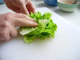 Lettuce "chiffonade"