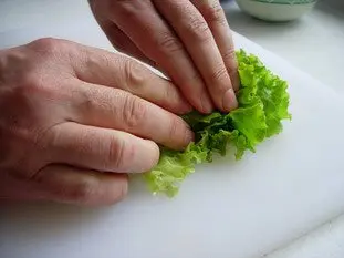 Lettuce "chiffonade" : Photo of step #3
