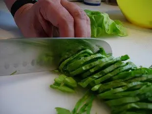 Lettuce "chiffonade" : Photo of step #5