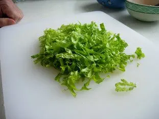 Lettuce "chiffonade" : Photo of step #6