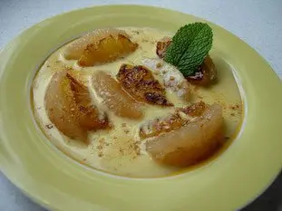 Chaud-froid of grapefruit, pineapple and lime custard 