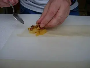 Pears and caramelised walnut samosas  : Photo of step #8