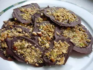 Chocolate thins with toasted nuts : Photo of step #26