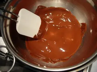 Chocolate thins with toasted nuts : Photo of step #6