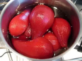 Pears in red wine with blackcurrant  : Photo of step #5