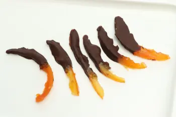 Chocolate orangettes for Erika