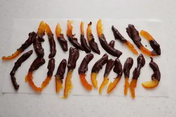 Chocolate orangettes for Erika