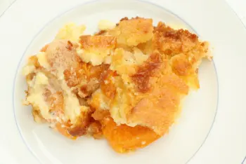 Apricot clafoutis with almond cream