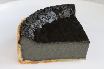 Black sesame flan