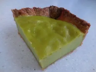 Pistachio custard tart