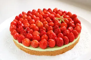 Breton strawberry and verbena tart