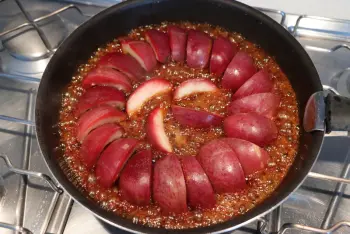 Boulangère tart tatin with vine nectarines