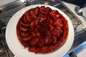 Boulangère tart tatin with vine nectarines