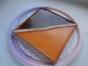 Two-coloured chocolate-orange tart : Photo of step #17