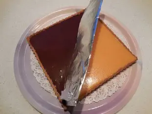 Two-coloured chocolate-orange tart : Photo of step #11
