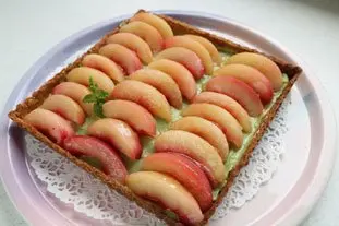 Peach and green tea tart