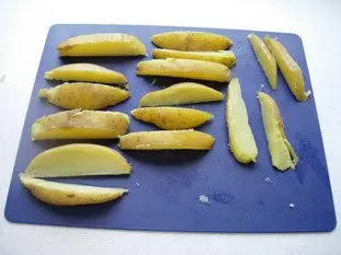 Big knife-cut chips (French fries)  : Photo of step #2