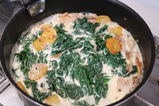 Chicken with spinach in a cream sauce 