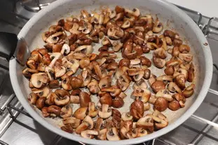 Glazed mushrooms with plain rice