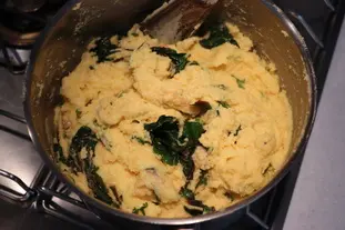 Polenta with beetroot tops : Photo of step #8