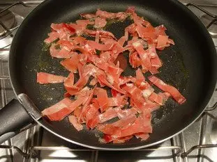 Cabbage julienne with ham : Photo of step #2