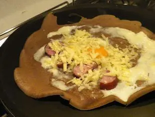 Sausage buckwheat pancakes : Photo of step #7