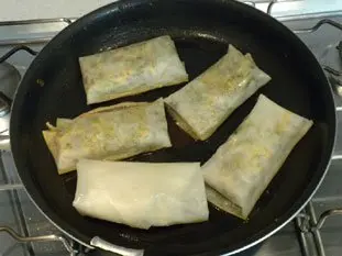 Chicken and mushroom brik rolls : Photo of step #10