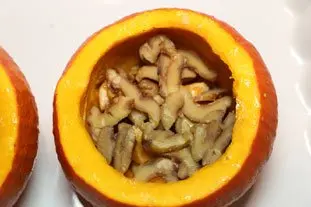 Stuffed pumpkin gratin