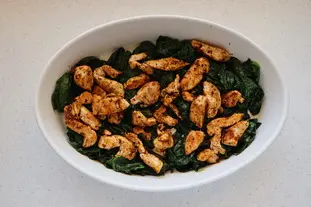Chilli chicken and spinach gratin