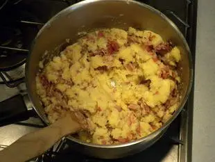 Potato and two ham gratin : Photo of step #3