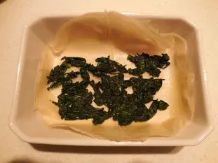 Feta and spinach brik pie : Photo of step #7