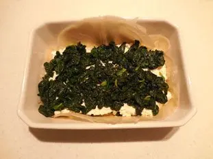 Feta and spinach brik pie : Photo of step #9
