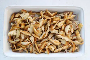 Gratin of chicken with rice and sautéed mushrooms : Photo of step #6