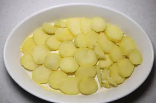 Creamy spinach and potato gratin